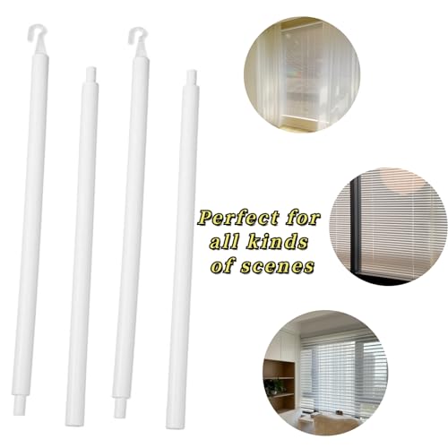 Cansybil 2 Set 24Inch Blind Wand Replacement with Hooks, Curtain Rod Replacement with Handles and Hooks, Curtain Pull Rod Wand - Image 5