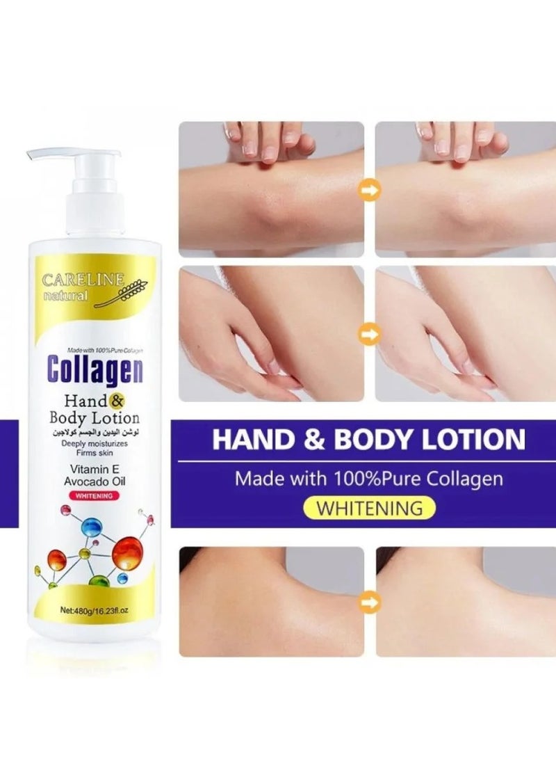 Careline Collagen Hands and Body Lotion With Avovado Oil Whitening 480 gm - Image 4