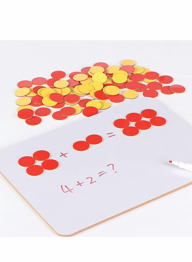 Barakah Two Color Counters, 100 pcs, Counters for Kids Math, Counters, Math Counters, Red and Yellow Counters, Math Counters for Kids, Counting Chips, Counters for Math - Image 4