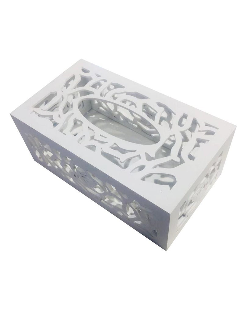 Generic - FFD Distressed Wooden Rustic Facial Tissue Box Napkin Holder Paper Cover Napkin Dispenser For Bathroom Living Room Dining Room Bedroom Toilet - Image 1