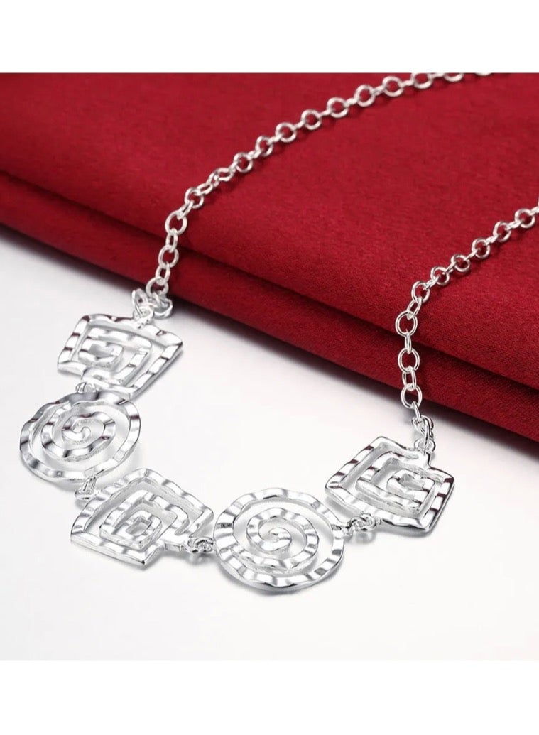 سلسال نسائي فاخر وأنيق مطلي بالفضة الخالصة 925 - Image 3