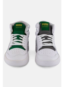PUMA Kids Boy Lace Up Outdoor Shoes, White Combo  - Image 3