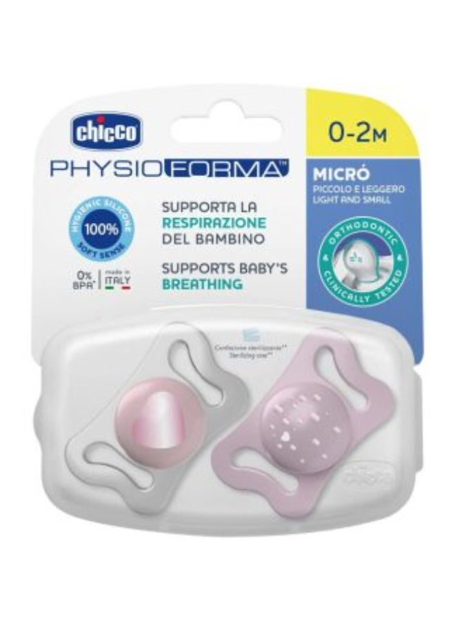 Chicco PhysioForma Micro Pacifier 0–2 Months, Supports Baby’s Breathing, BPA-Free Silicone, Extra Small and Lightweight Soother for Newborns - Image 3