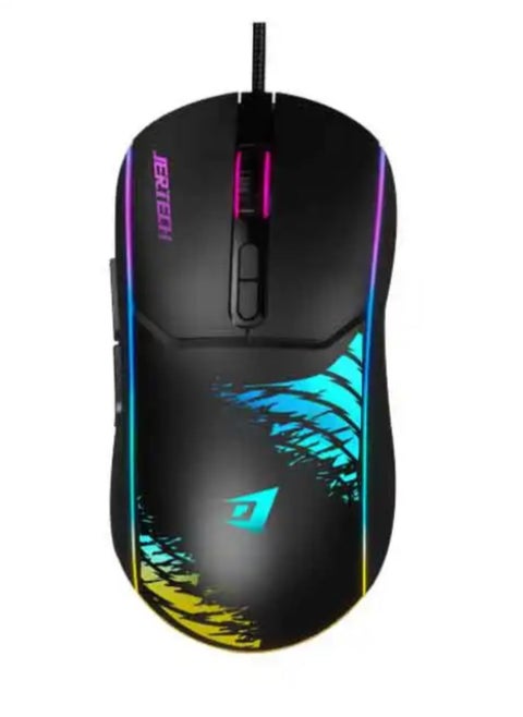 JERTECH XP14 Mouse New Best LED Braided Wire LOGO Design Backlit Adjustable 4 Gears DPI Mouse Wired Ergonomic 7D Gaming Mouse