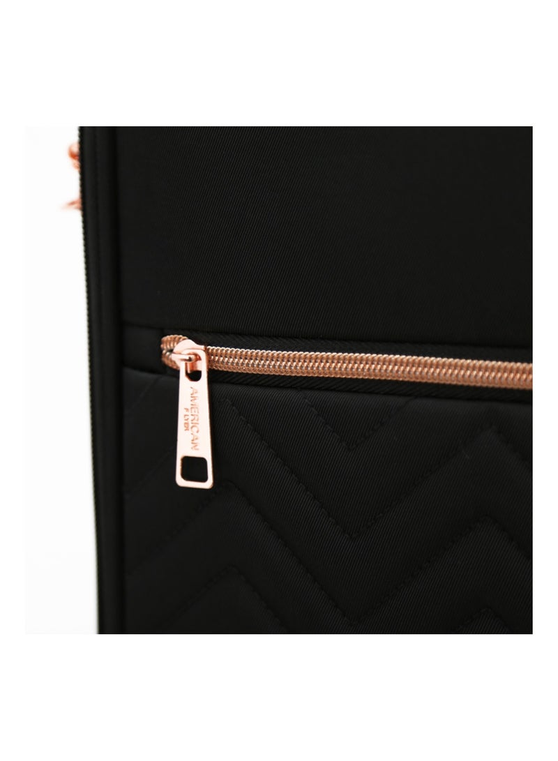 AMERICAN FLYER Softside Luggage Trolley Bag 3 Pieces Set,Black (S-20",M-24",L-28") - Image 5