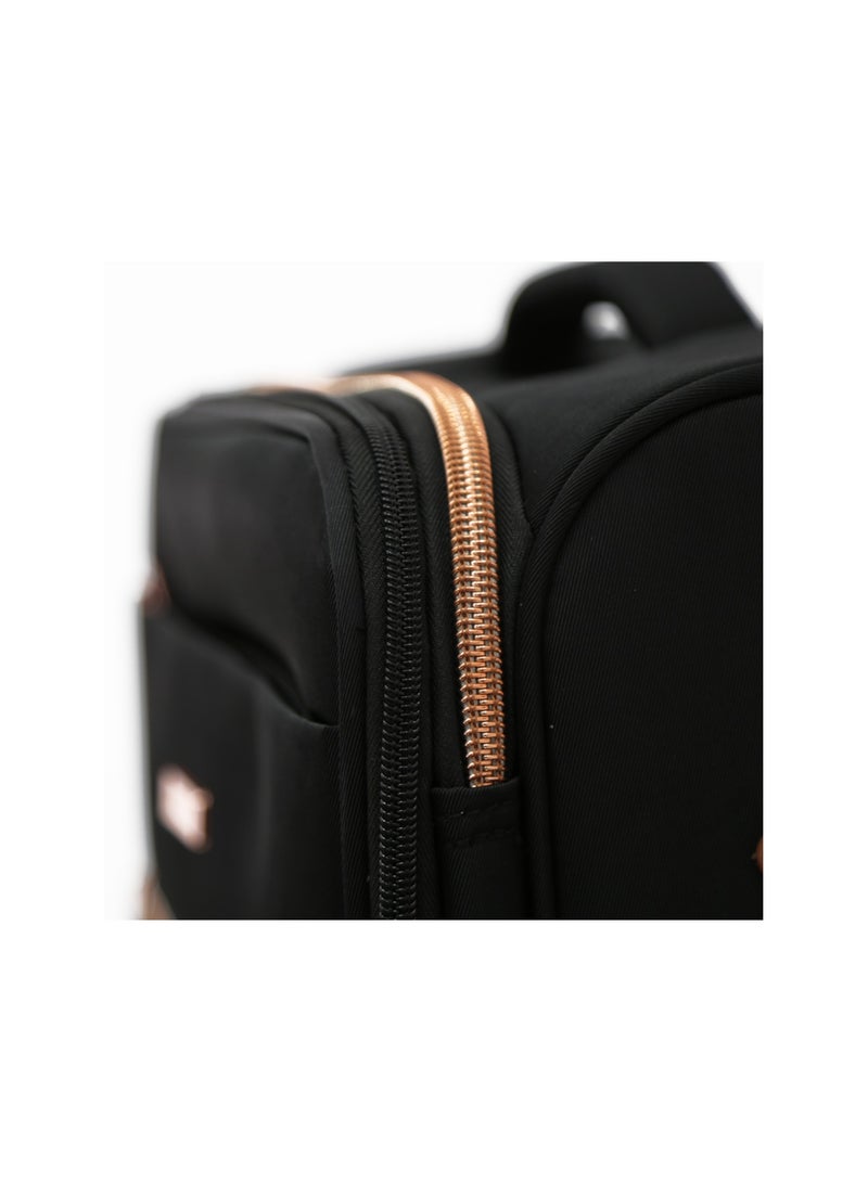 AMERICAN FLYER Softside Luggage Trolley Bag 3 Pieces Set,Black (S-20",M-24",L-28") - Image 3