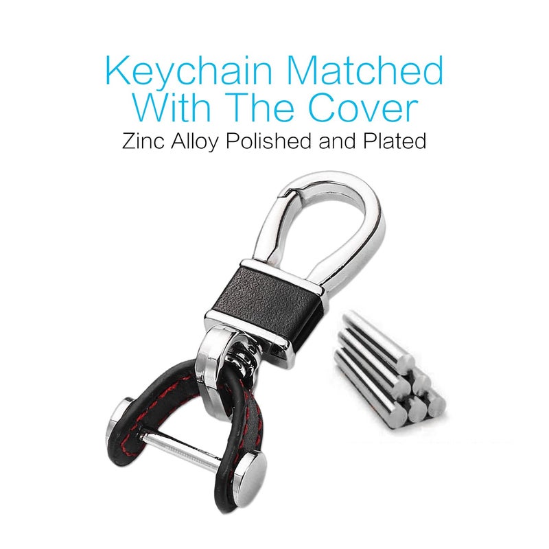 MECHCOS Compatible with BMW X1 X3 X4 X5 X6 3 5 7 Series M1 M2 M3 F05 F10 F20 F30 335 328 535 650 740 Key Fob Cover Leather Keyless Entry Remote Control Smart Jacket Case Protector Shell - Image 5