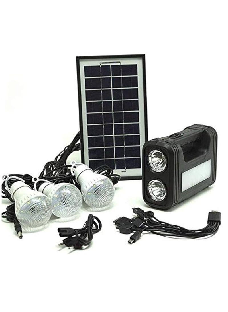 Generic GD-8017 Outdoor Solar Lighting System GD-8017 For Camping Hiking - Black, Medium  - Image 1