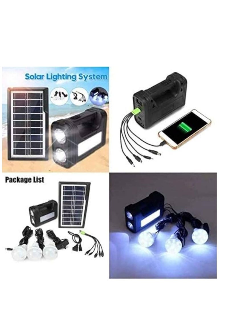 Generic GD-8017 Outdoor Solar Lighting System GD-8017 For Camping Hiking - Black, Medium  - Image 3