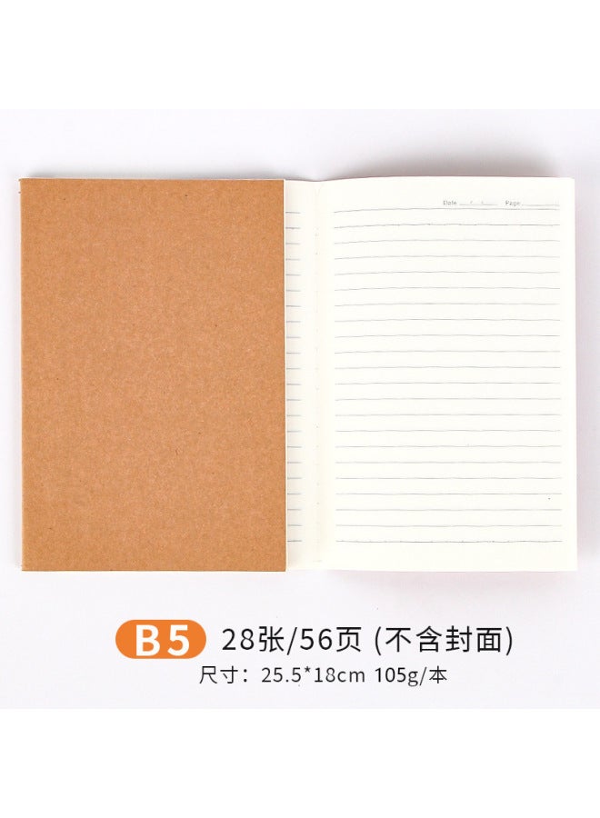 HELPS B5 Office Notebook Thickened Student Simple Kraft Paper Line Notebook Notepad Horizontal Line Exercise Book - Image 1