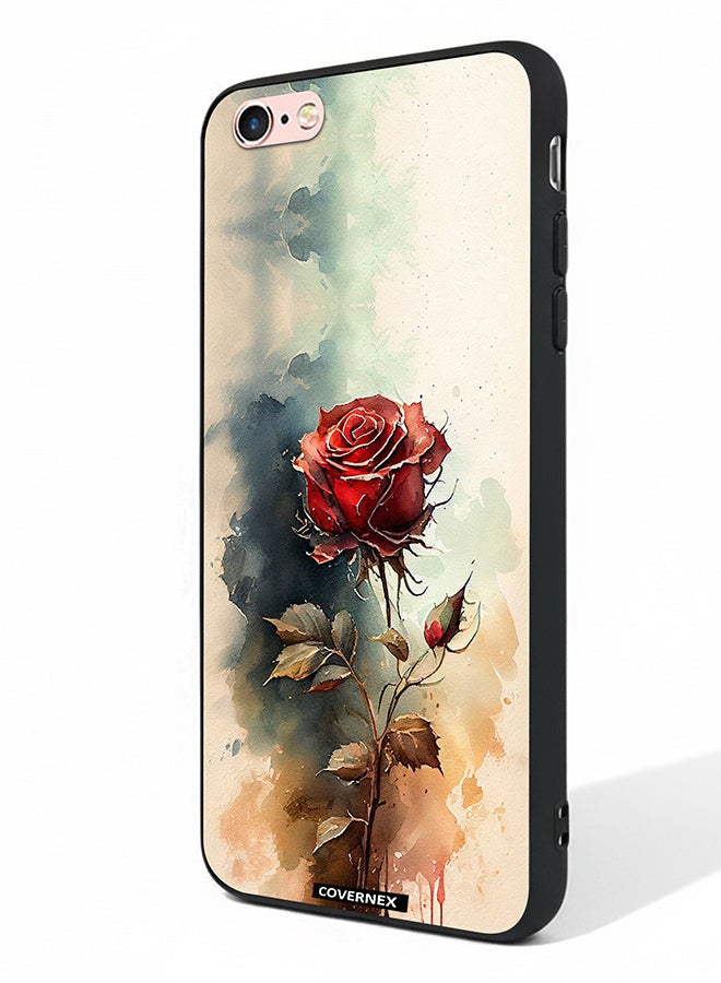 Covernex Apple iPhone 6s Protective Case Cover Printed Featuring Ethereal Watercolor Rose - Image 1
