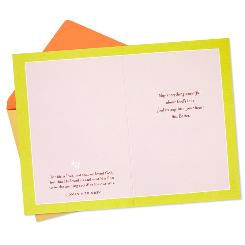 Hallmark DaySpring Religious Easter Card (Beautiful Blessings, Pink and Yellow Flowers) for Friend, Relative, Coworker - Image 2