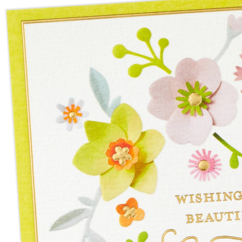 Hallmark DaySpring Religious Easter Card (Beautiful Blessings, Pink and Yellow Flowers) for Friend, Relative, Coworker - Image 5