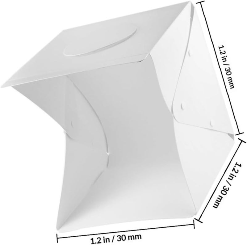 Portable Photography Light Box Tent 30cm Mini LED Photo Light Tent Kit with Black and White Backdrops for Product and Jewelry Shooting - Image 2