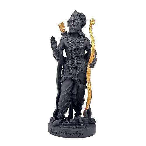MurtiHome King of Ayodhya Ram Murti, 12.7 cm Height, Black, 3D Printed, UV Resin, Hindu Religious Idol of Lord Shri Ramji - Image 2