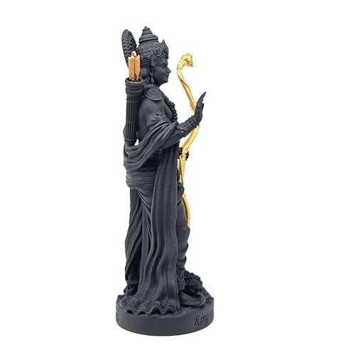 MurtiHome King of Ayodhya Ram Murti, 12.7 cm Height, Black, 3D Printed, UV Resin, Hindu Religious Idol of Lord Shri Ramji - Image 3