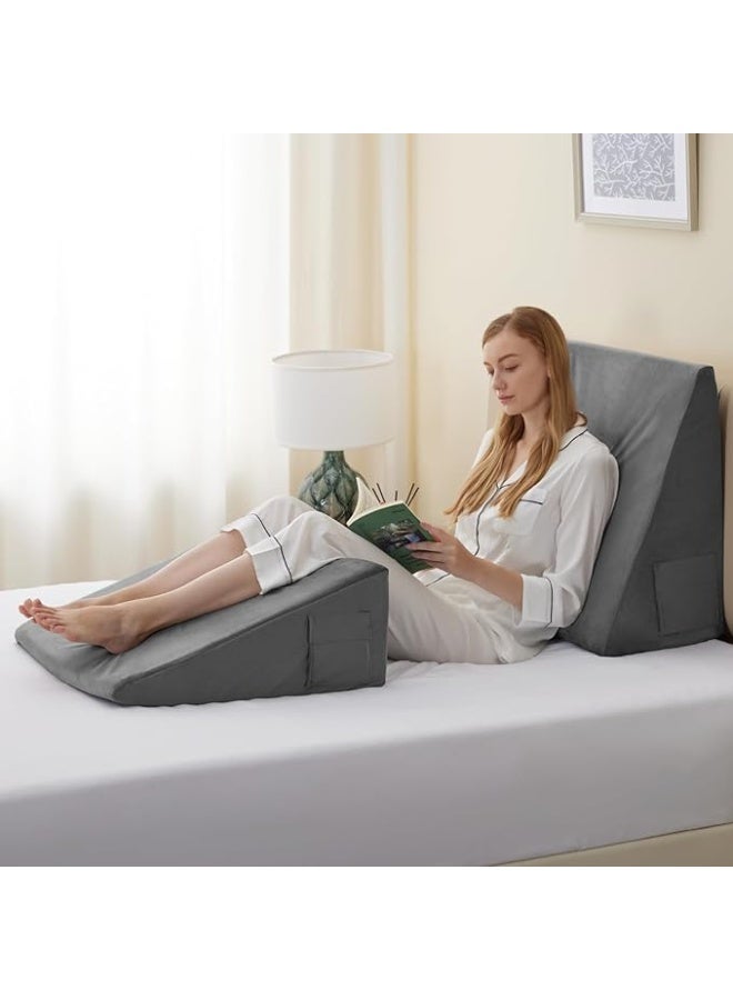 Orthopedic Bed Wedge Pillow – Memory Foam Incline Cushion for Acid Reflux Relief, Comfortable Sleep & Post Surgery Support - Image 2