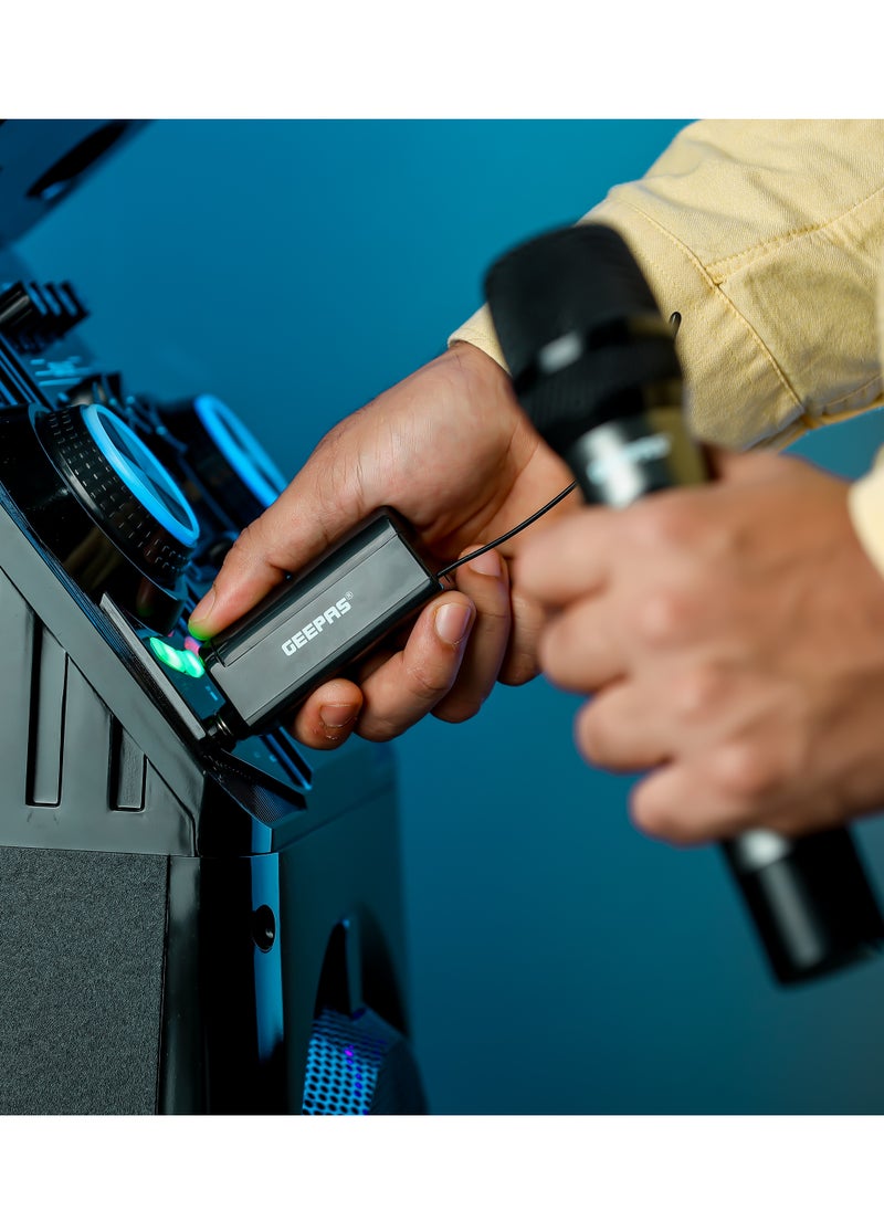 GEEPAS - Geepas UHF Wireless Microphone- GMP15014| High-Quality Sound and Low Noise, Improves Mobility and Flexibility| Select up to 30 Unique Frequencies, Effective Range 100 ft. , Perfect for Live Performers - Image 1