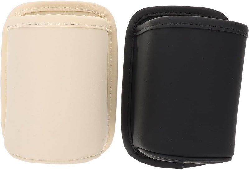 Car Cup Holder Replacement 2pcs Portable Tumbler Water Bottle Holder for Vehicle Doors and Rear Seats Black and Beige for Car Interior Storage - Image 1