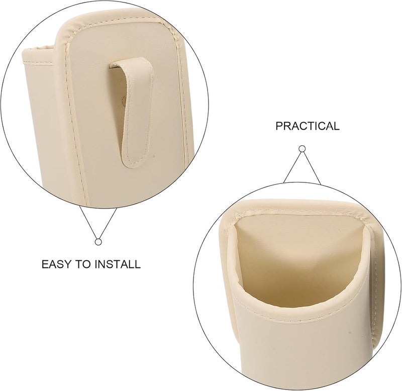 Car Cup Holder Replacement 2pcs Portable Tumbler Water Bottle Holder for Vehicle Doors and Rear Seats Black and Beige for Car Interior Storage - Image 3