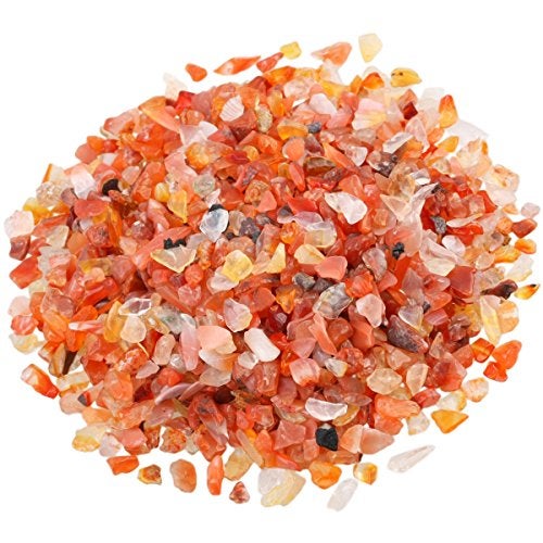 rockcloud 1 lb Carnelian Small Tumbled Chips Crushed Stone Healing Reiki Crystal Jewelry Making Home Decoration - Image 1