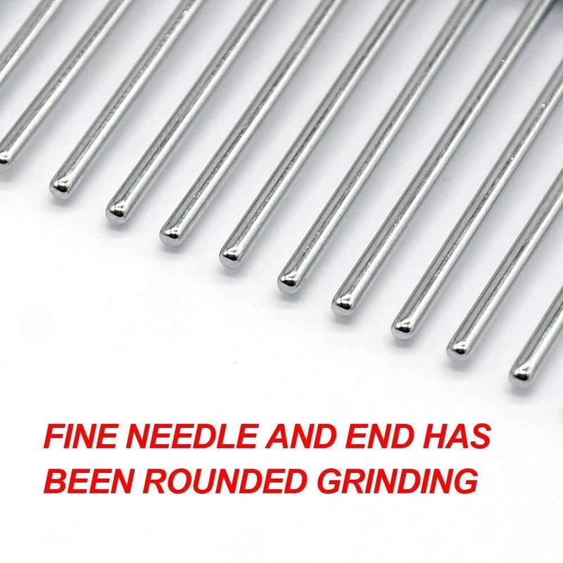 JUDEE Pet Rounded Teeth Stainless Steel Pet Hair Grooming Flat Comb for Dogs, Cats, Rabbits and Birds, Small (6 Inch) - Image 3