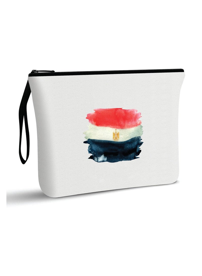 حقيبة مستحضرات التجميل لليوم الوطني المصري - مصر مع حقيبة المكياج هذه - مثالية لعيد الاستقلال المصري مع حقيبة مستحضرات التجميل الأنيقة هذه - هدية لأي مصري - Image 1