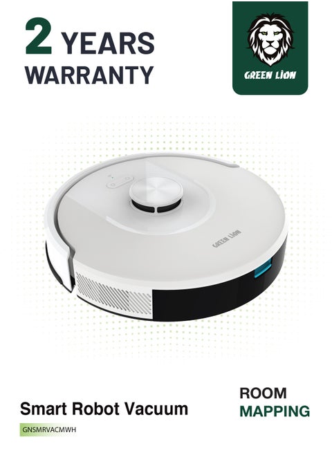 Smart Robot Vacuum 3000PA / Vacuum & Mop / Room Mapping / Path Planning Vacuum Cleaner / Schedule Ahead / Efficiency Cleaning & Mopping/ Low Noise Vacuum for Pet Owners / Smart Robo Vacuum - White