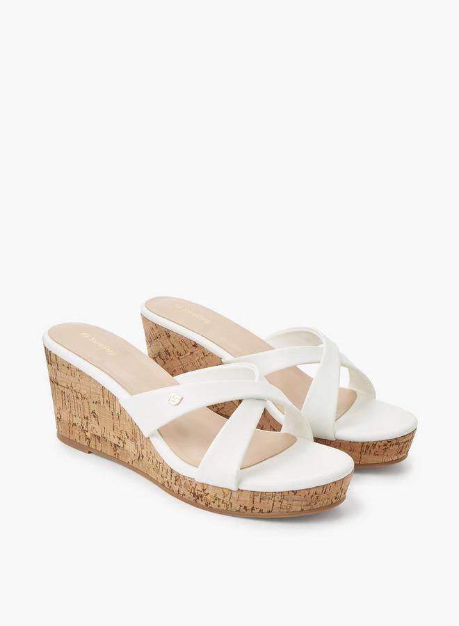 Surestep Women Lightweight Elegant Wedge Heel Sandals With Cork Finish - Image 1