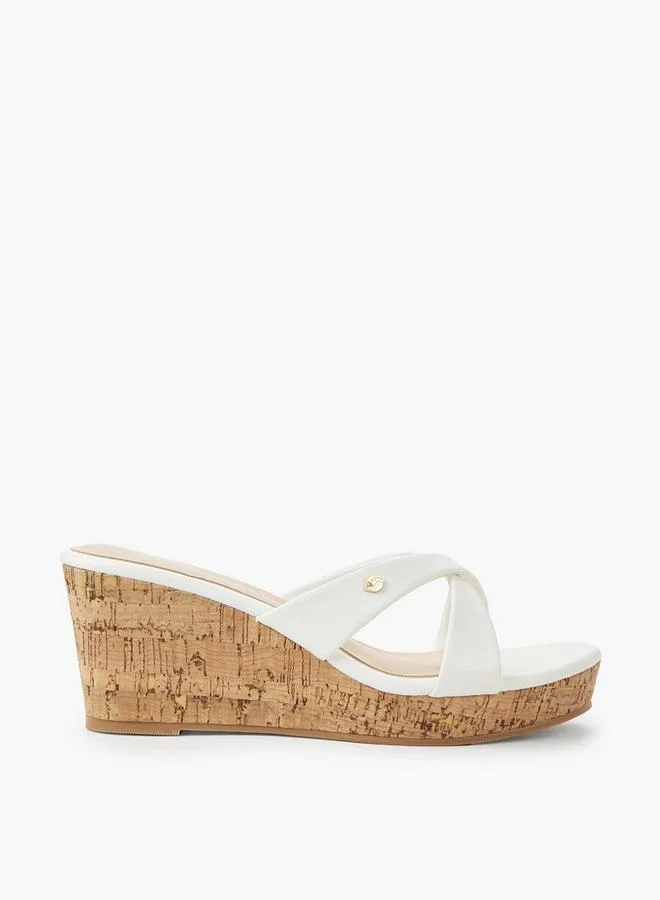 Surestep WHITE Women Lightweight Elegant Wedge Heel Sandals With Cork Finish for Women | Best Price UAE