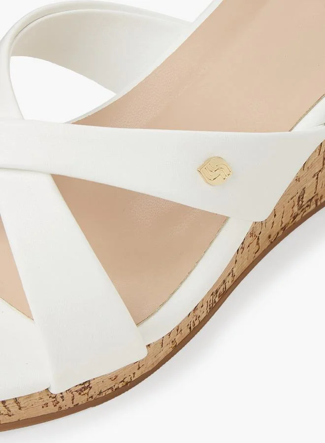 Surestep WHITE Women Lightweight Elegant Wedge Heel Sandals With Cork Finish for Women | Best Price UAE