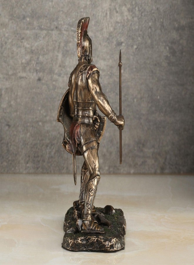 Veronese Design Achilles Rage Trojan War Hero Achilleus Holding Spear and Shield Statue - Image 4