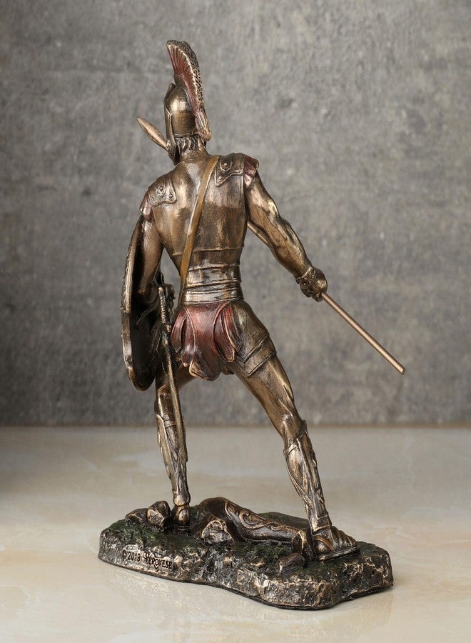Veronese Design Achilles Rage Trojan War Hero Achilleus Holding Spear and Shield Statue - Image 5