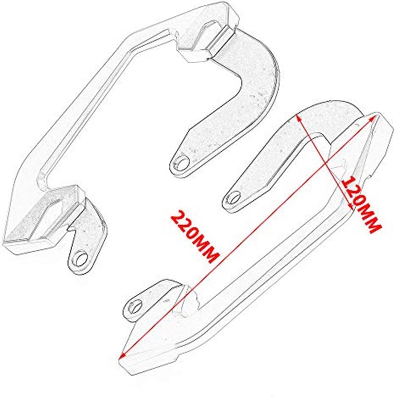 QASULER Motorcycle Rear Passenger Grab Handle Bar - Gold - Image 2