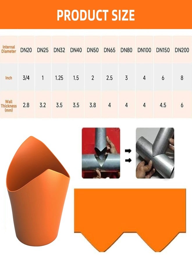 Canumer 10 Pcs Pipe Saddle Template Cutting Guide Set, Precision Wrap Around Pipe Notcher & Insulation Cutting Tool Kit, Accurate Arc Edge Tube Cutter Templates for Welding & Plumbing (DN20mm - DN200mm) - Image 2