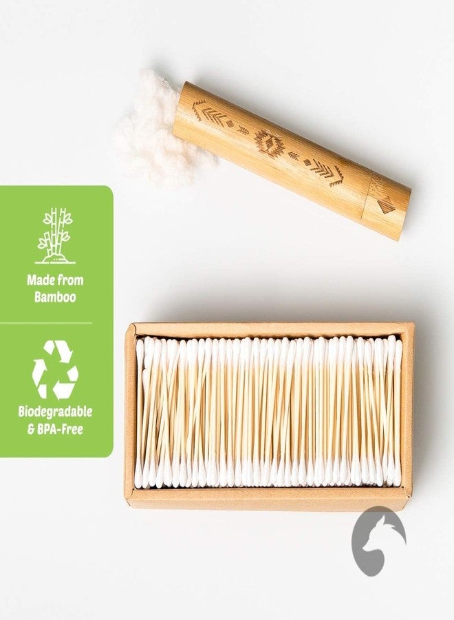 EcoFox Bamboo Cotton Swabs 2000 Count | Compostable & Pure Cotton Buds | Double Tipped Sticks | Plant-Sourced Materials | Perfect for Makeup & Nail Applications, Arts & Crafts, Removing Dust & Dirt… - Image 2