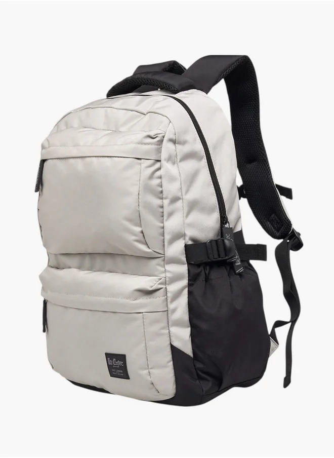 Lee Cooper Solid School Backpack with Adjustable Shoulder Straps and Zip Closure - 17x32x46 cms