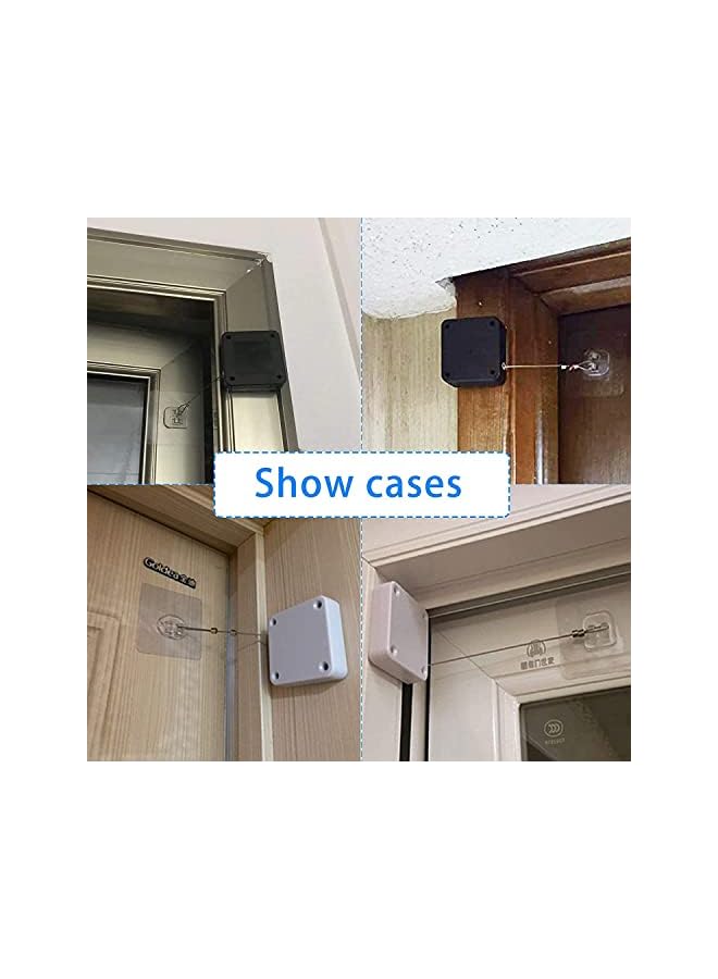 PROMASS Door Closer, Automatic Sensor Door Closer Punch-Free Spring Door Closer Residential Sliding Screen Door Closer Commercial Multifunctional Door Closer, Door Closer for Bedroom/Storm/Home (2 Pack White) - Image 3