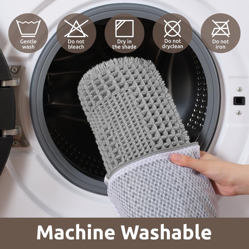 AMOAMI Waffle Bath-Mat  Absorbent Bath Mats for Bathroom Non Slip  Machine Washable Bathroom Rugs with Tassels Ultra Soft Boho Bath Rugs for Bathroom Floor 24''x36'' Grey - Image 4