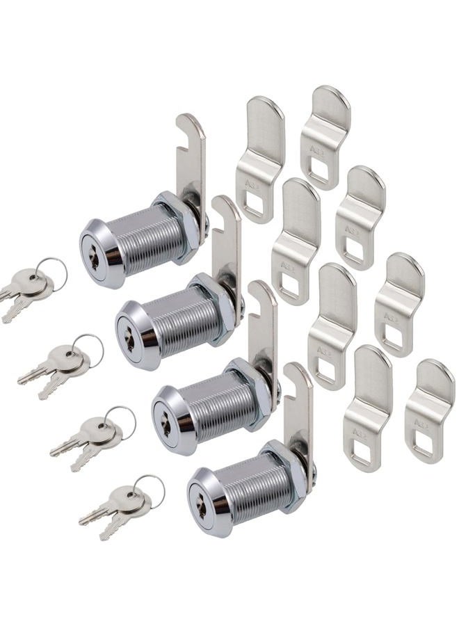 WOOCH Cabinet Cam Lock, 1-1/8 Inch Keyed Alike Cam Locks Secure File Drawer Door Mailbox Tool Box Dresser RV Cylinder Replacement Lock Hardware, Fits on 1" Max Panel Thickness (4 Pack) - Image 1