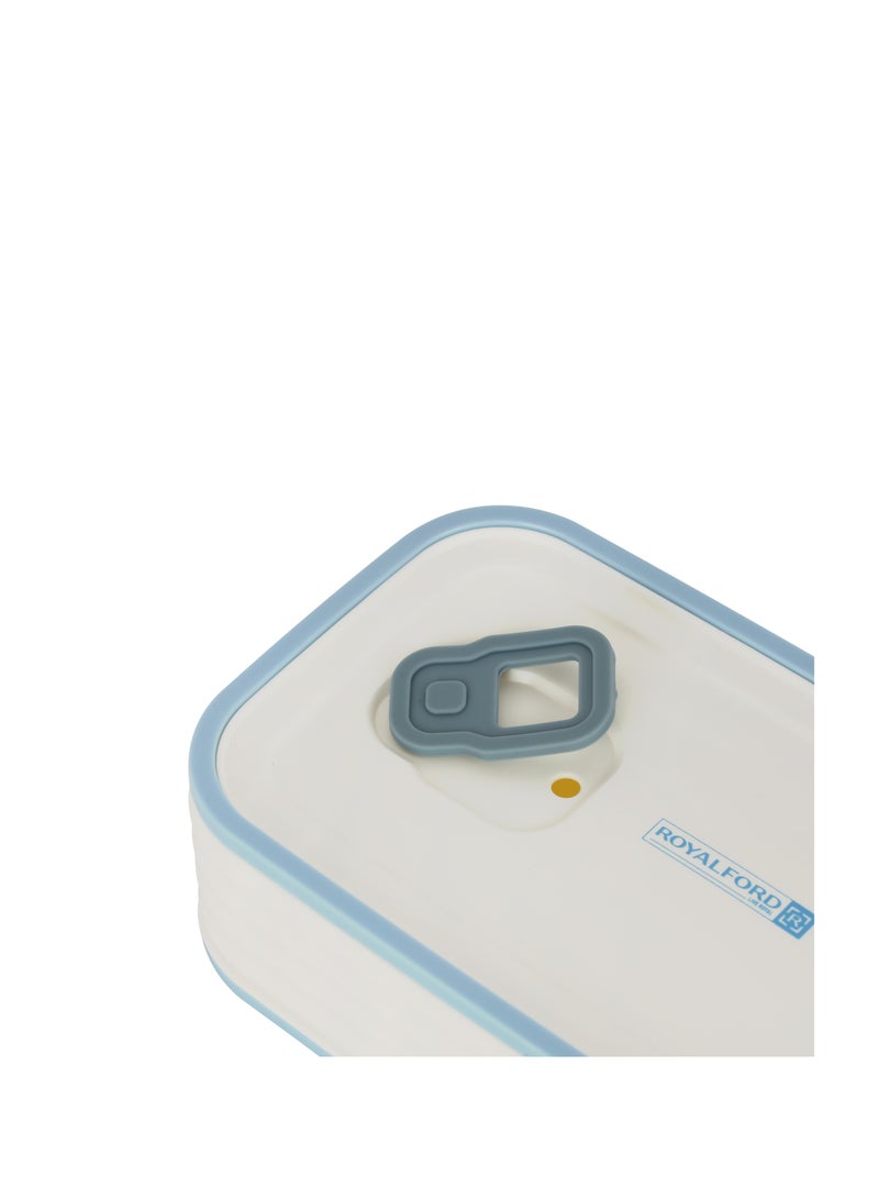 Royalford 580 ml Lunch Box- RF12624/ Plastic Rectangular Tiffin with Lid with Steam Vent, Leakproof Spacer/ Suitable for Schools and Offices/ Sturdy Locks and Spill-Proof/ BPA-Free and Odor-Free PP Construction Multicolor - Image 5