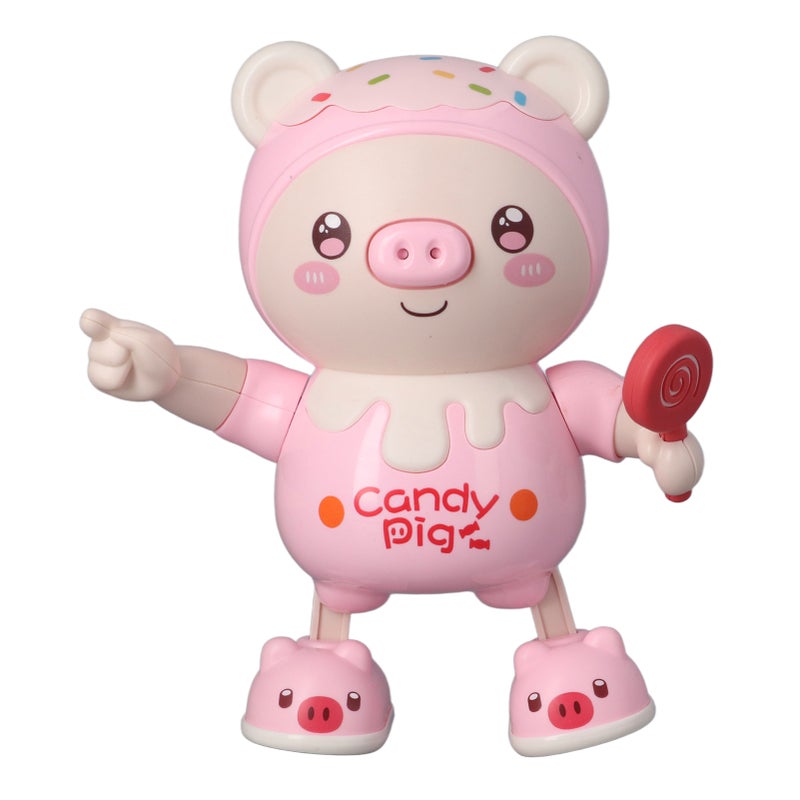 Electronic Dancing Pig Toy: Pink Cute Cartoon Shape - Safe Smooth Portable Interactive Toy for Kids Indoor Outdoor Play - Image 1