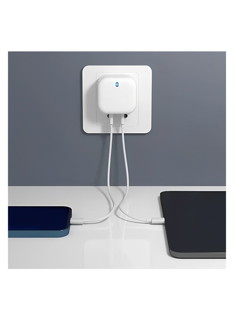 FIRST PRO Dual Type C Charger 40W - Fast Charging phone Adapter for android, iphone16 Pro max/iPhone 15 Pro Max, iPad Pro, Apple Devices, Samsung s23 ultra - 2 USB-C PD, Type C & Type-C Cable Included  - Image 5
