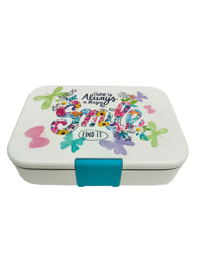 PARFAIT Smile Butterfly Printed Lunch Box for Kids Multicolour 1 L D-PLB1199-SMILE