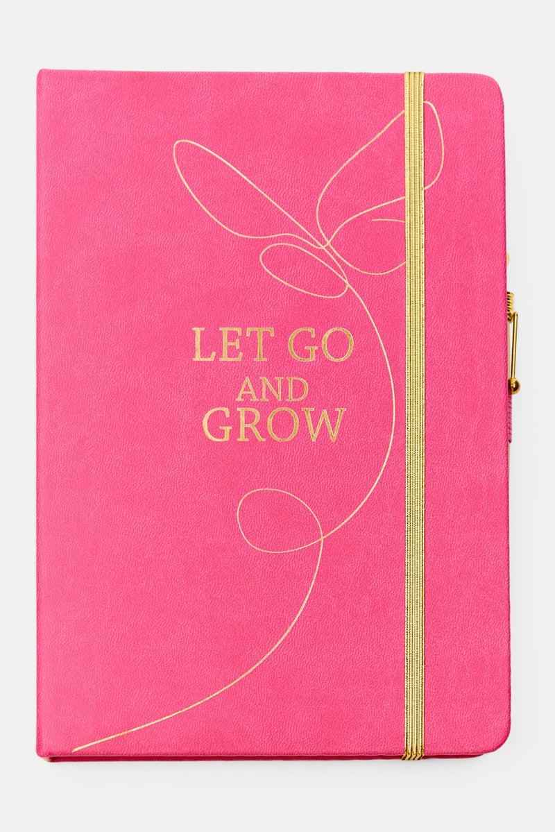 VOTUM دفتر دع الأمور تسير وتنمو مع قلم، وردي - Image 1