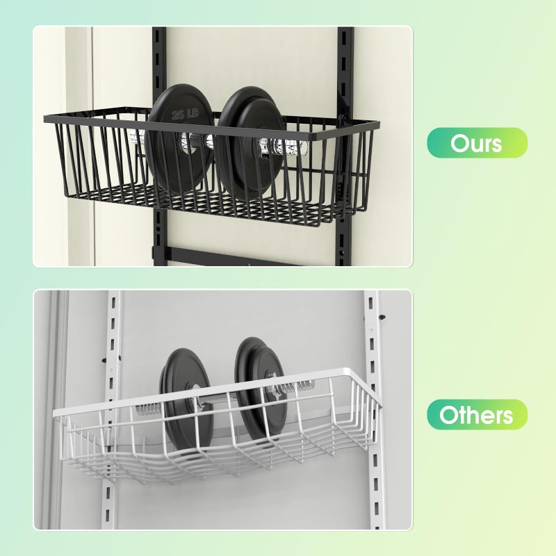 Mefirt 9-Tier Over The Door Pantry Organizer, Pantry Storage and Organization, Black Metal Hanging Spice Rack Seasoning Shelves Door, Wall Mount for Home & Kitchen, Laundry Room Bathroom Organization - Image 5