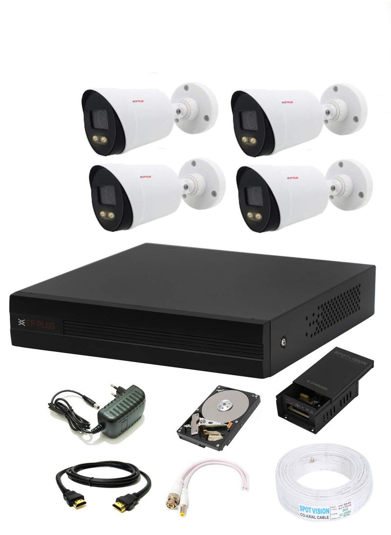 CP PLUS CP PLUS Wired 1080p HD 4 Channel HD DVR Outdoor Camera 24 MP 1 TB Hard Disk  - Image 1