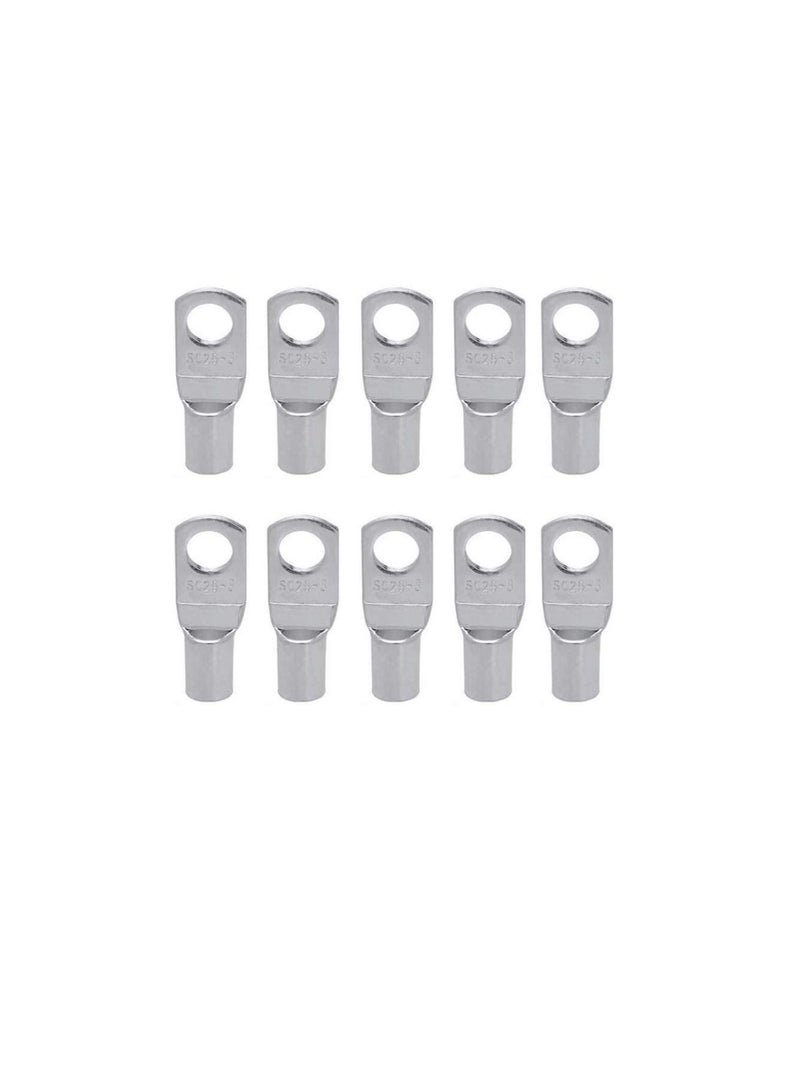 Copper Cable Lugs 10Pcs Set Wire Terminals Connector Cable lugs Ring Battery SC Terminals for Marine Solar Automotive Electric Home Applications etc. Hole Size 8mm Cable Size 6mm  - Image 2