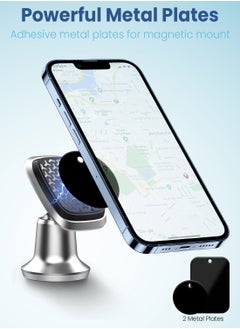 Remson Remson Magnetic Car Phone Holder Universal Stick On 360 Rotation  For Dashboard Compatible with iPhone 13 12 11 Pro Max XR XS X 8 7, Samsung Galaxy & More – Silver  - Image 5