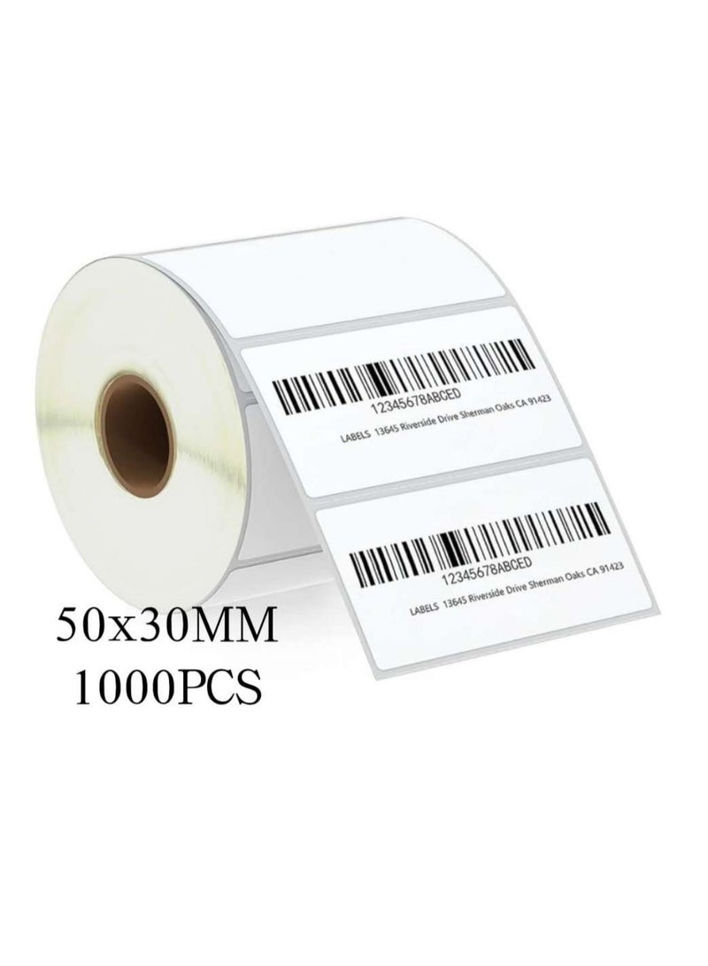 OASIS-TH Thermal Label Paper for Label Maker Machine,Waterproof Oil-Proof for Home Office Small Business Barcode Printing,1000 Labels/Roll Labeling Tape Replacement 50x30MM - Image 1